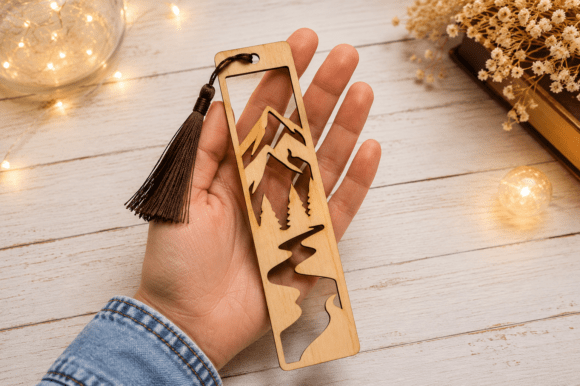 Download Wood Bookmark Laser Cut SVG - Book Collection