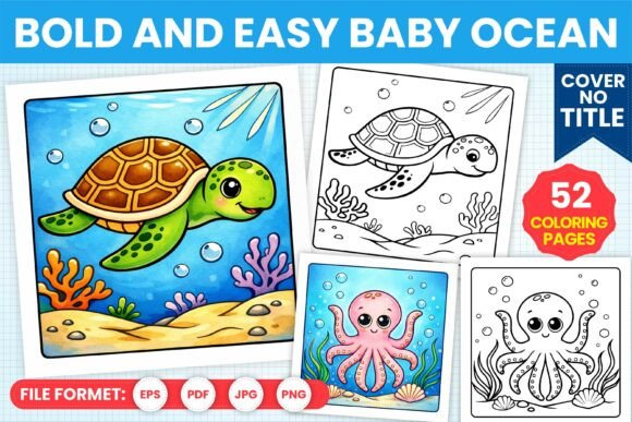 Download Bold and Easy Baby Ocean Coloring Book - Book Collection