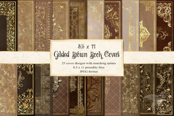 Download Gilded Brown Book Covers - Book Collection