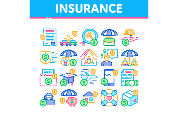 Download Insurance All-purpose Collection Icons Set Vector - Premium Resources