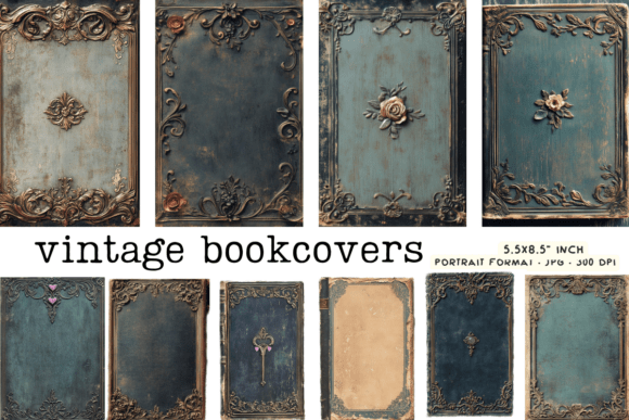 Download Vintage Book Covers Ornate Style - Book Collection