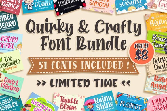 Download Quirky &amp; Crafty Font Bundle - Craft Collection