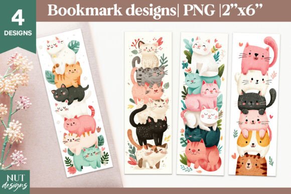 Download Funny Cats Bookmark, Cartoon Bookmarks - Book Collection